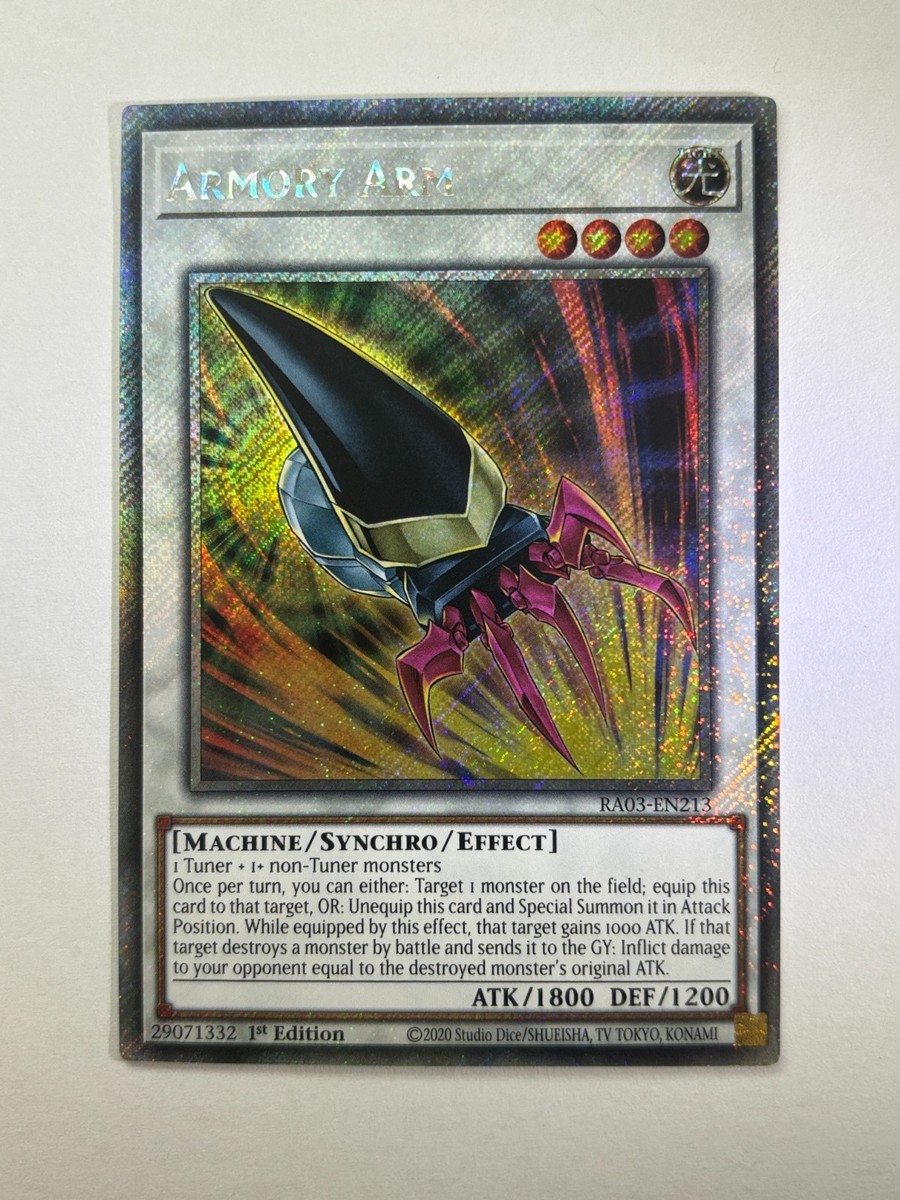 Armory Arm RA03-EN213 Platinum Secret Rare 1st Edition YuGiOh Card NM | eBay Armory Arm RA03-EN213 Platinum Secret Rare 1st Edition YuGiOh Card NM | eBay