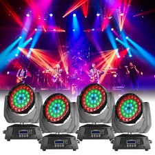2/4pcs 36x18W Stage Light RGBWA UV Wash Zoom DMX Led Moving Head Lighting Show