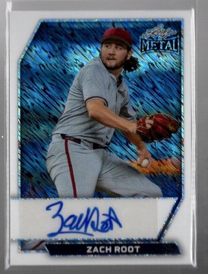 2026 Leaf Metal #BA-ZR2 Zach Root Base Autographs Shimmer White #/1