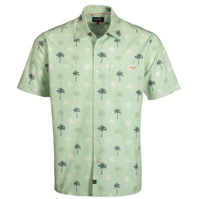 Salt Life Performance Woven M UPF 30 Palm Solo Seafoam Live Salty Saltlife NWT 