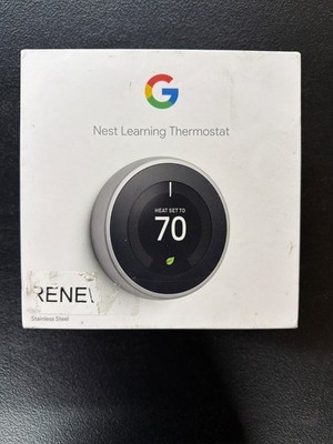 Google Nest Learning Thermostat 3rd Generation - Stainless Steel (T3007ES) RENEW