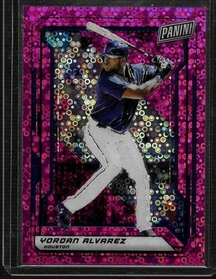 VERY RARE 2019 PANINI THE NATIONAL Yordan ALVAREZ ROOKIE PINK PRIZM 07 / 50 NM