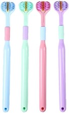 4 Pcs 3-Sided Toothbrush, Soft Bristle Toothbrush for Comprehensive Care of T...