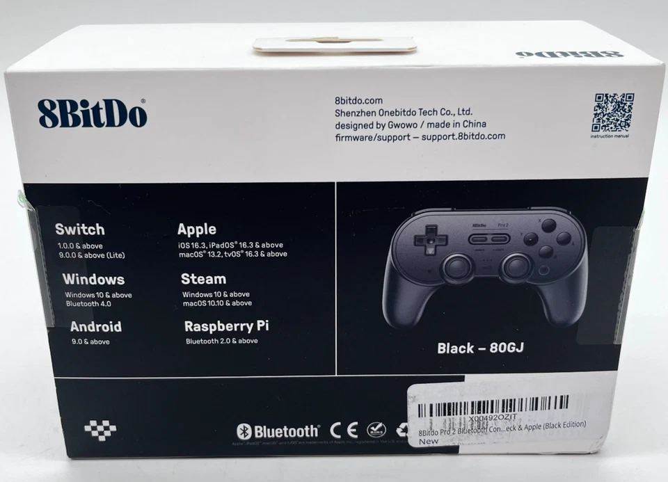 8BitDo Pro 2 Bluetooth Wireless Gamepad USB-C Rechargeable Black Edition - New - Image 2 of 4