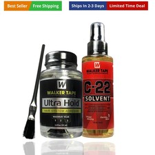 Ultra Hold Hair System Adhesive 3.4oz & 4oz C22 Citrus Solvent Wig Glue Remov...