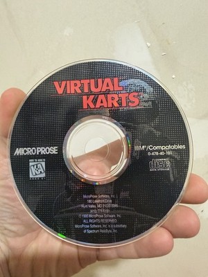 Virtual Karts PC CD ROM IBM Compatible Micro Prose 1995 DISC ONLY RARE