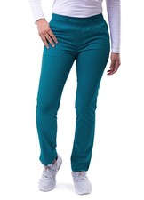 Adar Pro Scrubs for Women - Skinny Leg Yoga Scrub Pants Small Caribbean Blue