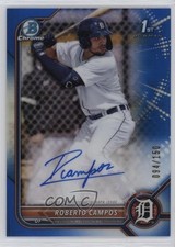 2022 Bowman Chrome Prospect Blue Refractor 94/150 Roberto Campos Auto 1cc7
