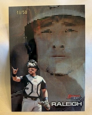 Cal Raleigh 2025 Bowman s Best Pixel Portraits Lava Refractor /50 #P-11 NM-MT
