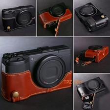 For Ricoh GR GR II Handmade Genuine Real Leather Half Camera Case Bag Cover