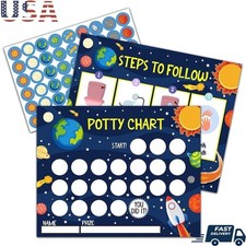 20 Potty Training Charts W/ 432 Stickers Kid Reward Chart Routine Sheet New