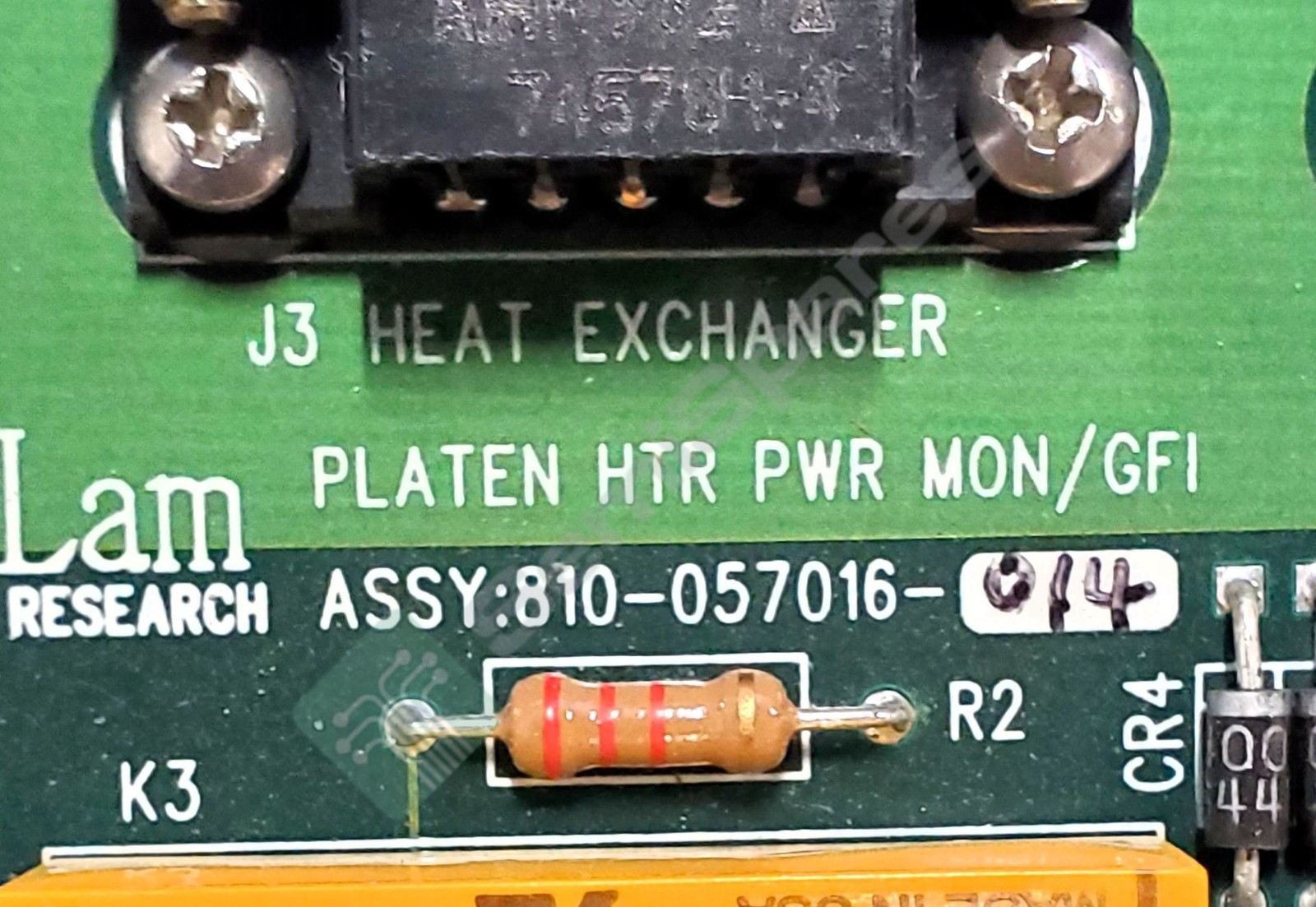 LAM 810-057016-014 PLATEN HTR PWR MON/GFI (AS-IS PARTS)