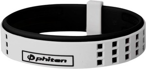 Phiten DUO S-Pro Silicone Titanium Bracelet Black/White - 7 Inch