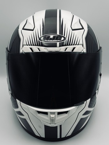 HJC CL-17 Full Face Motorcycle Helmet Tinted Visor White & Black Adult Large - Picture 3 of 19