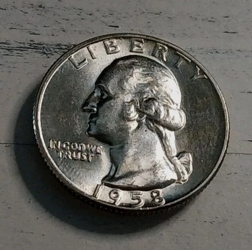 1958-D BU 90% Silver Washington Quarter #5