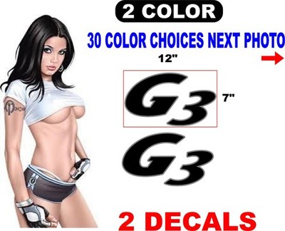 G3 G 3 BOAT DECAL DECALS HULL REPLACEMENT 30 COLOR OPTIONS see how to order