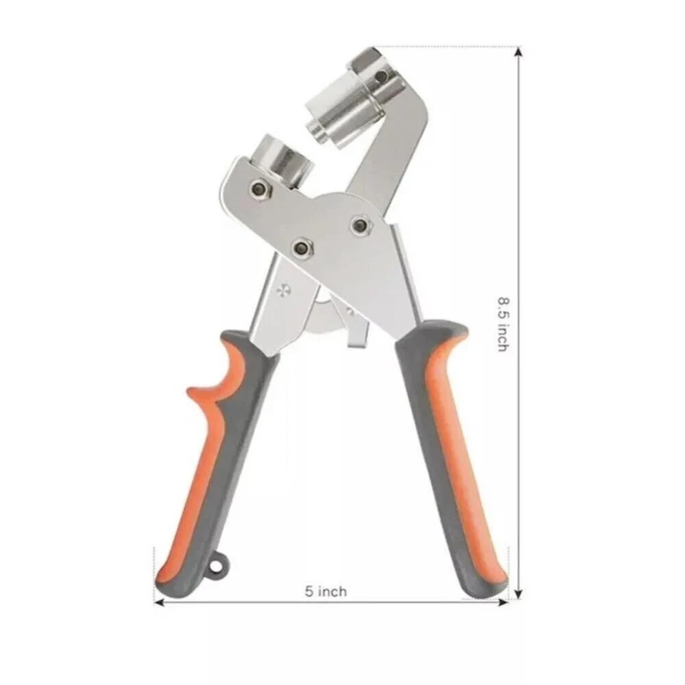 Heavy Duty Grommet Tool Kit Eyelet Hole Puncher Pliers Grommets Press Set 10.5mm - image 3 of 4