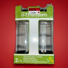 2 NEW Sodastream 1L Carbonating Bottles - Black (Twin Pack)