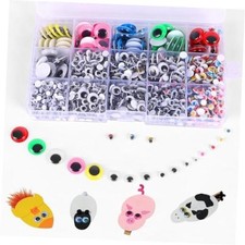 1500pcs Googly Eyes Self Adhesive for Crafts, Round Wiggle Eyes Assorted