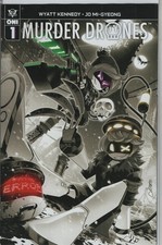 Murder Drones #1 2nd Printing Alessio Zonno B&W Cover (ONI Press)