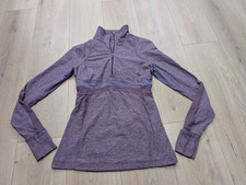 Lululemon Run Full Tilt Purple Space Dye Half Zip Pullover Jacket Size 6
