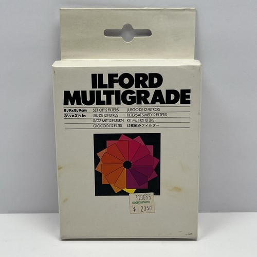 Ilford Multigrade Set of 12 Filters 3 1/2" x 3 1/2" 1762628 Complete