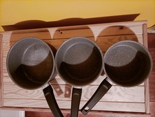 Lot de 3 Casseroles "Façon Pierre" - TOUS FEUX (Induction incluse)