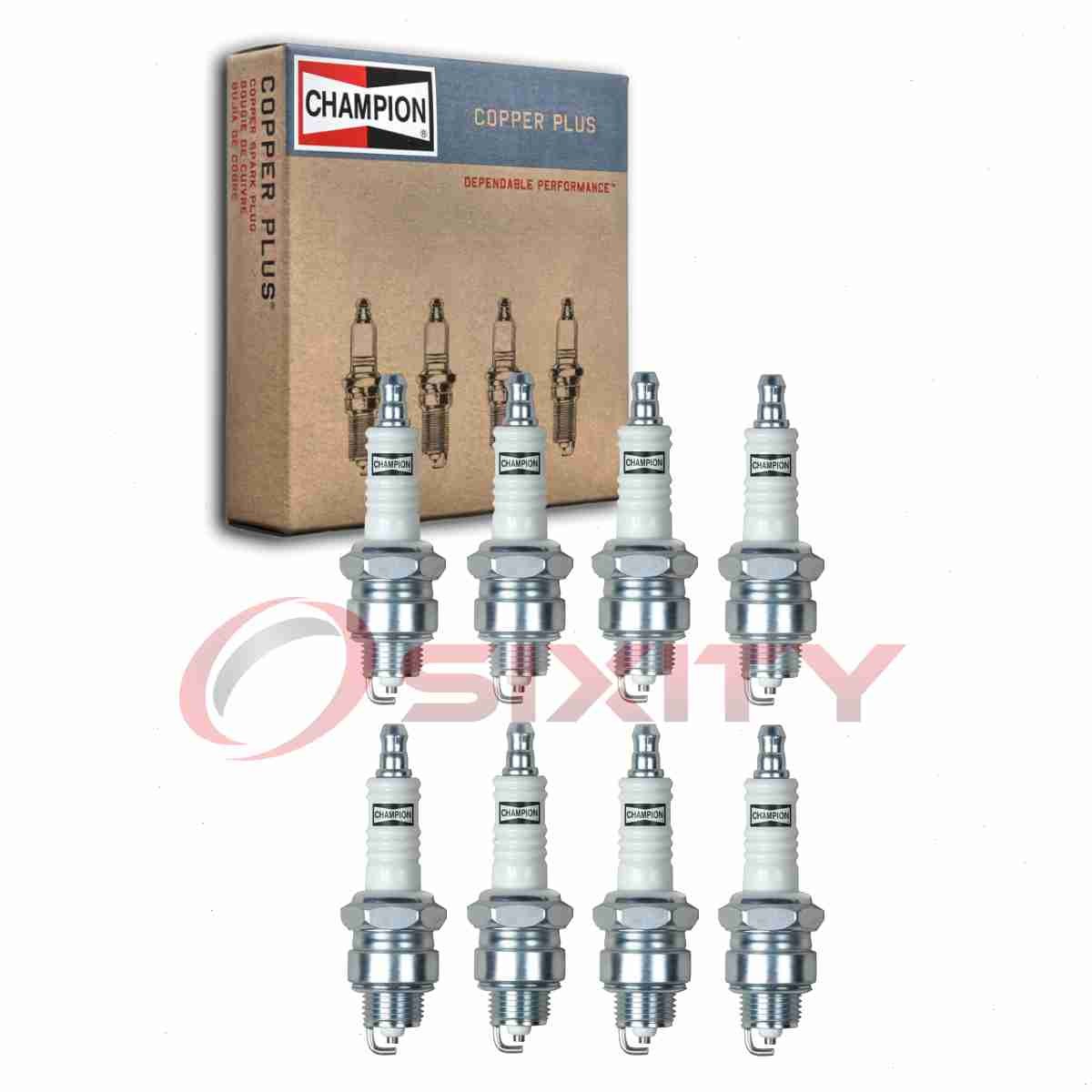8 pc Champion Copper Plus Spark Plugs for 1963-1964 Studebaker Avanti 4.7L rc
