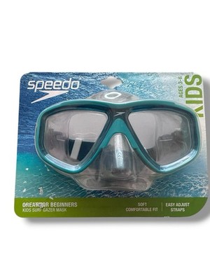 Speedo Surf Gazer Mask Swim Goggles Kids 3-6 Unisex UV Protect Nose Cover New