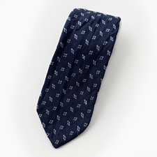 Brooks Brothers Silk Tie Navy Blue Geometric Pattern Classic 3.25 58