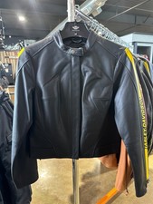 New Harley-Davidson Women's Yellow Rose Racer Soft Leather Jacket-size Medium