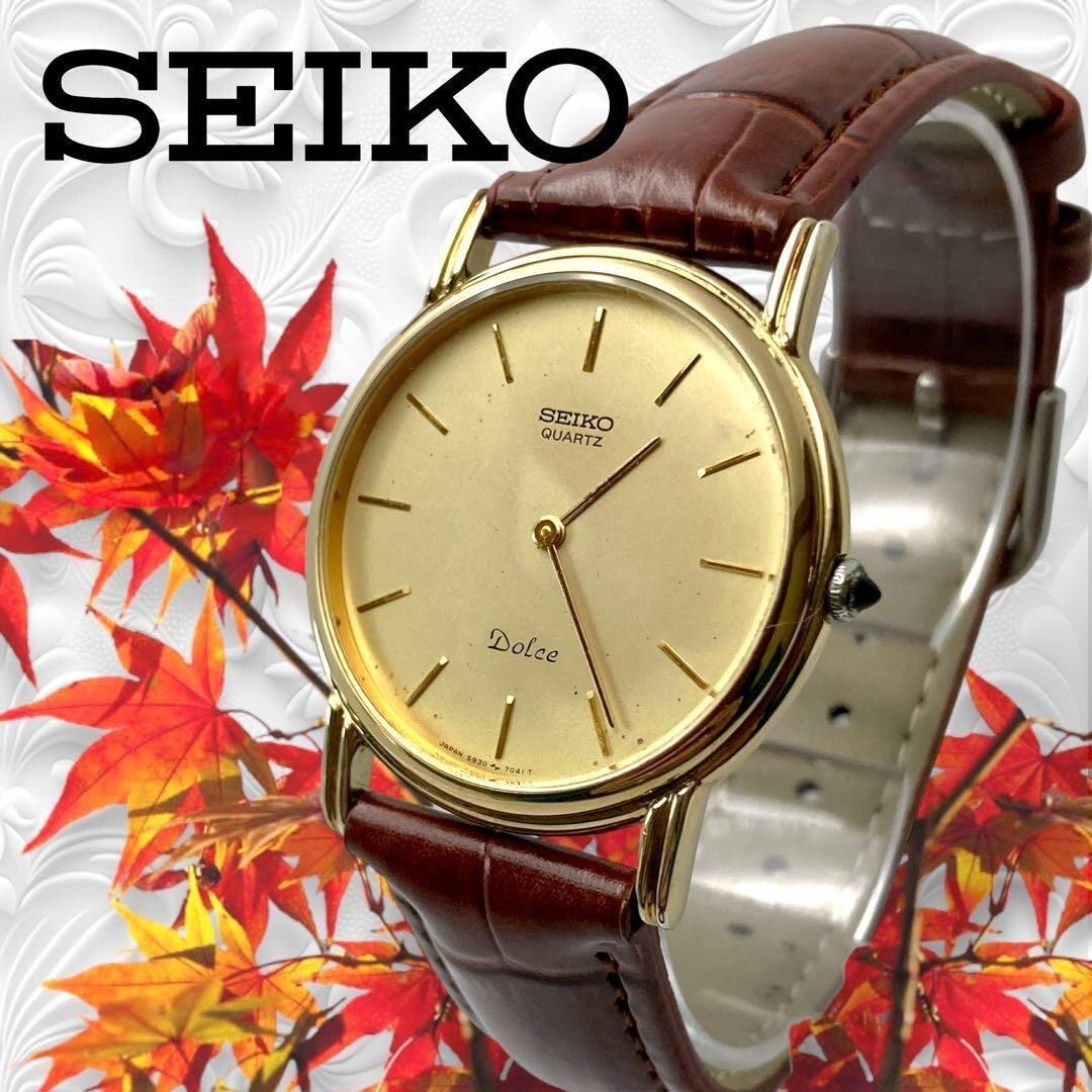 Quartz Plated Edition Champagne Hands Men Dolce SEIKO Watch 3 32mm Gold - vintagewatches.pk