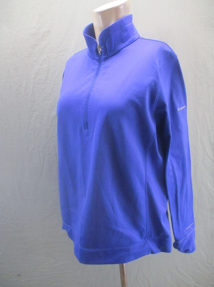 Columbia Talla XL Mujer Azul 1/4 Cremallera Cálida Manga Larga Ropa Activa Pull Over 951 Foto 3 de 4