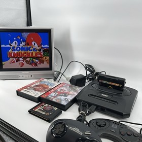 Sega Genesis Model MK-1631A Console Bundle - Sonic & Knuckles & More. Serviced!!
