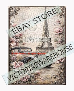 500 piece jigsaw puzzle Eiffel Tower Floral romantic