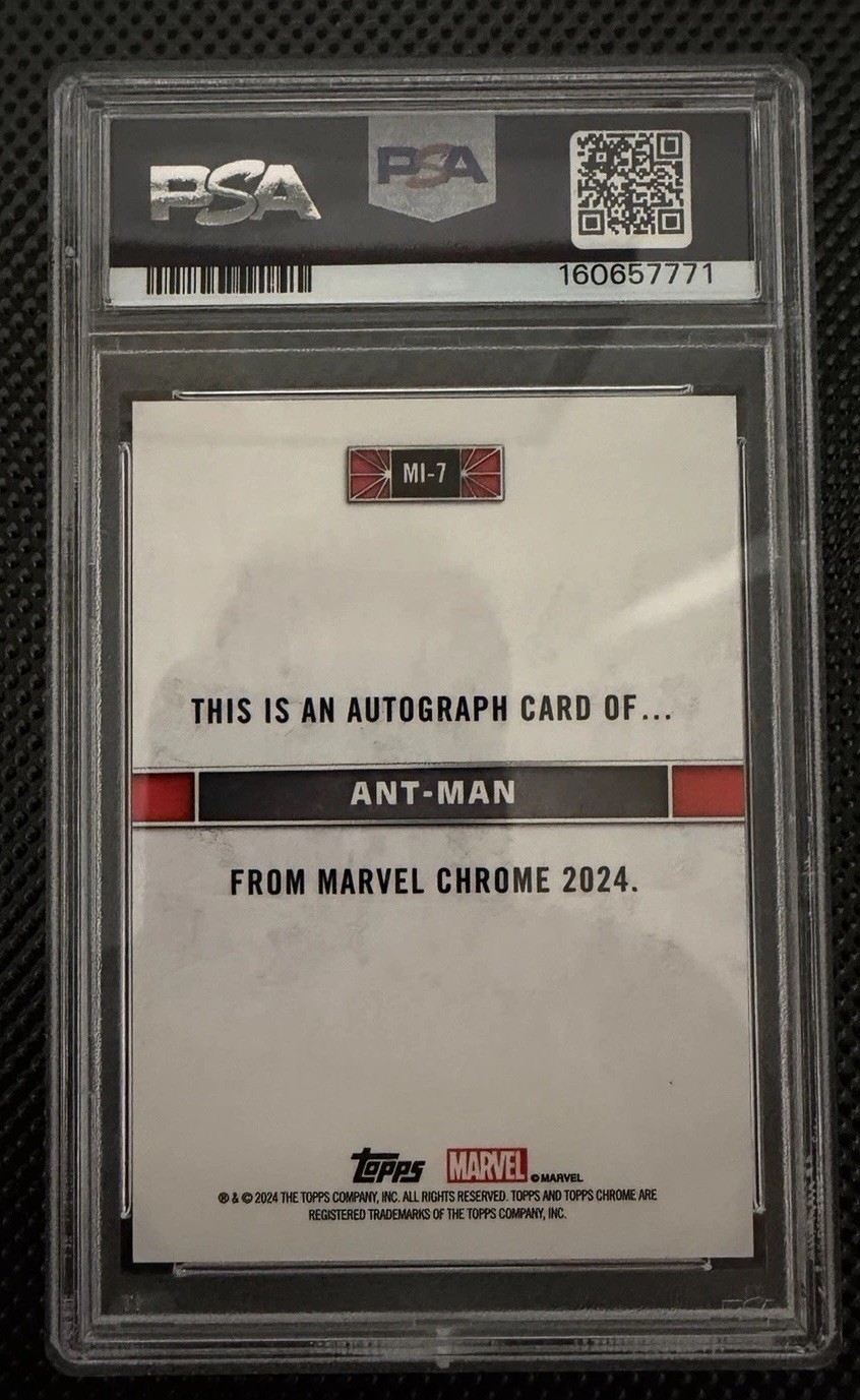 2024 Topps Chrome Marvel Ant-Man Auto 5/5 OMEGA PSA 9 🔥📈 view 3