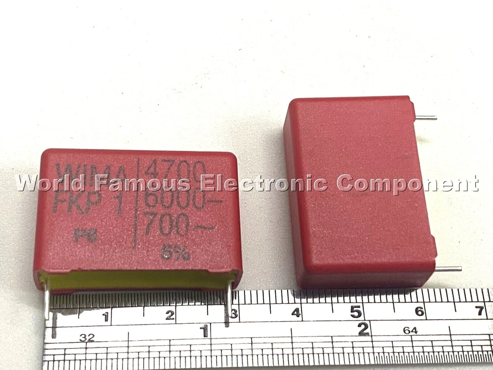 1 pieza - Condensador de película WIMA FKP1 4700P (4700pF 4.7nF) 6000V 5% paso: 27.5 mm Foto 4 de 4