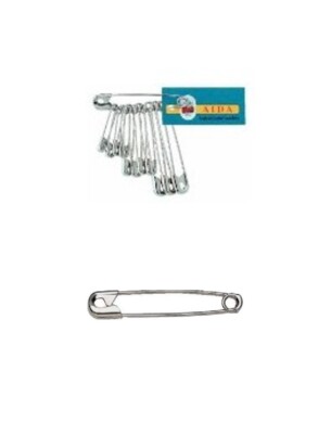 2115104 | Spille Di Sicurezza In Acciaio Color Argento Milward 50mm Confezione Da 12 Pz