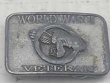 Vintage World War II Veteran Belt Buckle