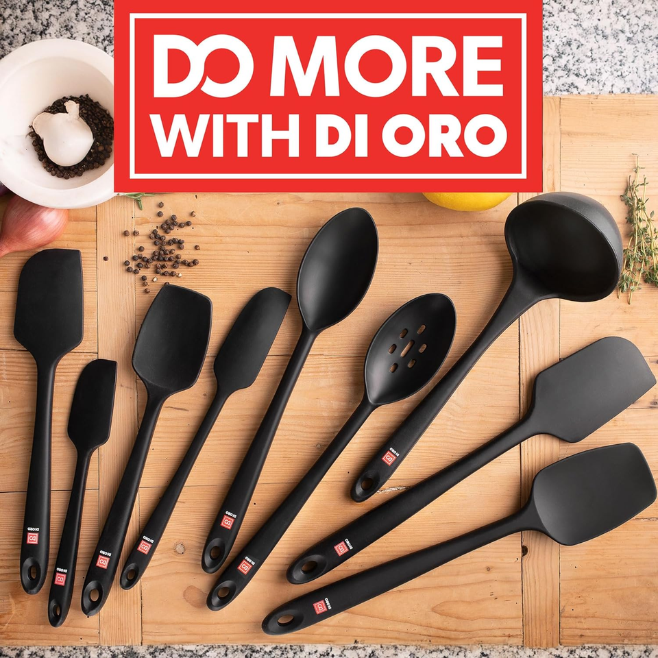 DI ORO Silicone Spatula Set Rubber Kitchen Spatulas for Baking