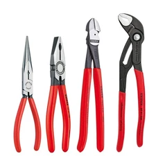 Knipex 4pc Pliers Set Cobra, Cutter, Long Nose, Combination 9K008094 Plier