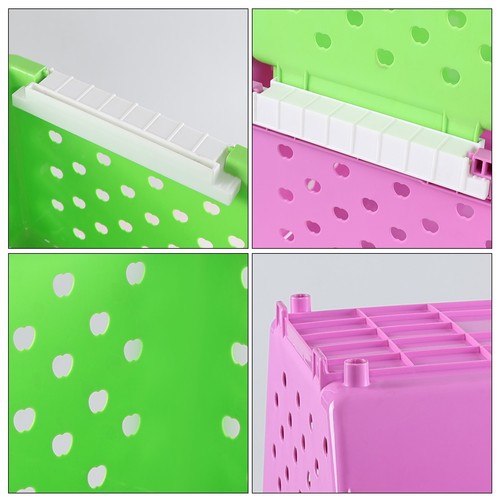 Kekow Plastic Stackable Storage Bins for Pantry 4-Pack Colored Closet Organizer - Picture 5 of 12