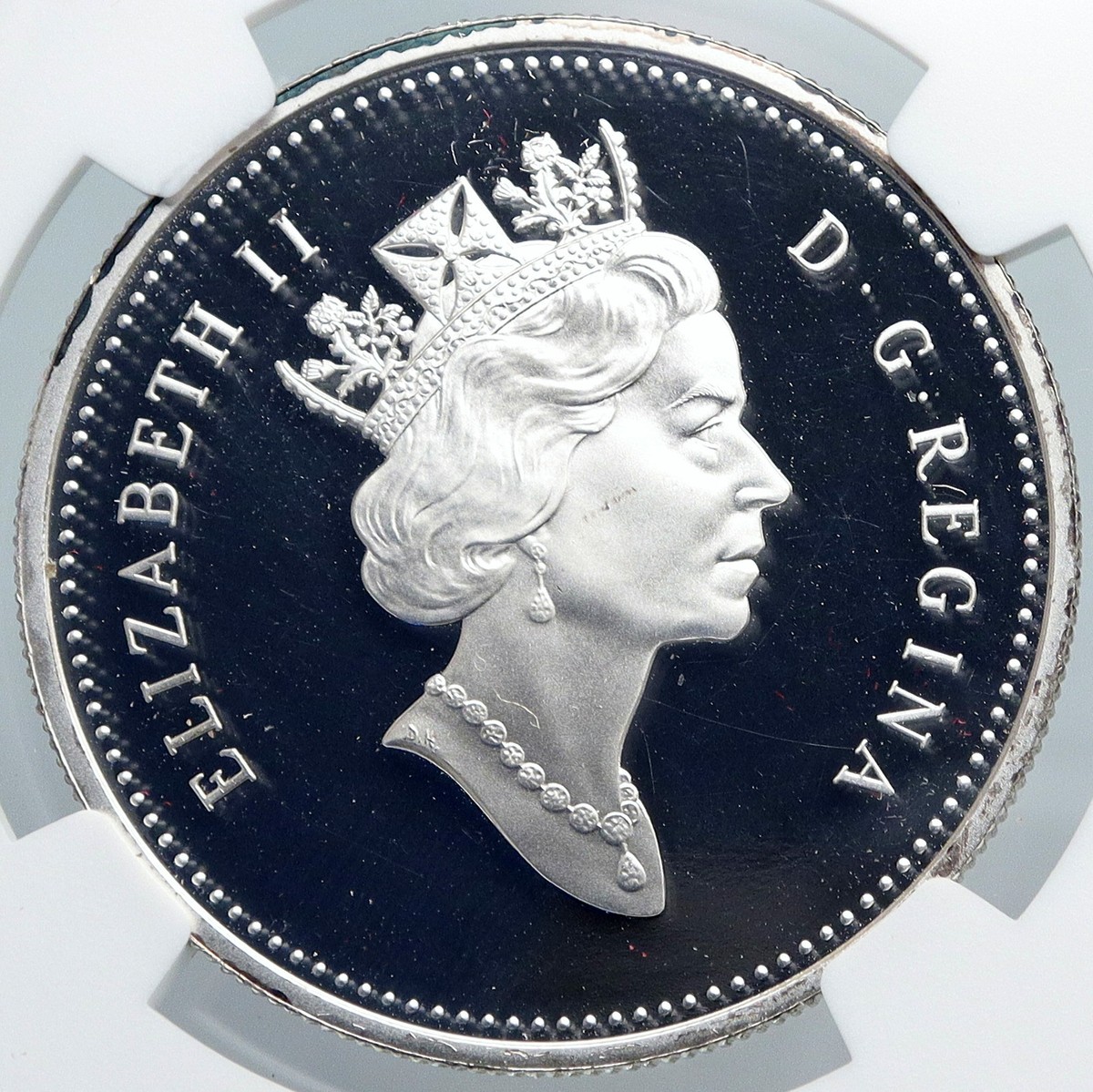 2003 CANADA UK Elizabeth II COBALT Silver Centennial Proof $1 Coin