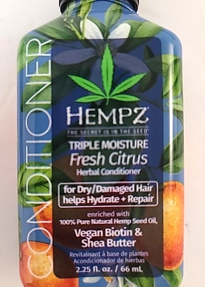 3 Travel Size Hempz Triple Moisture Fresh Citrus Shampoo/Conditioner/Lotion - Image 4 of 4