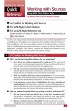 Working with Sources Using APA, Sixth Edition Style: A Bedford/St. Martin's Qui