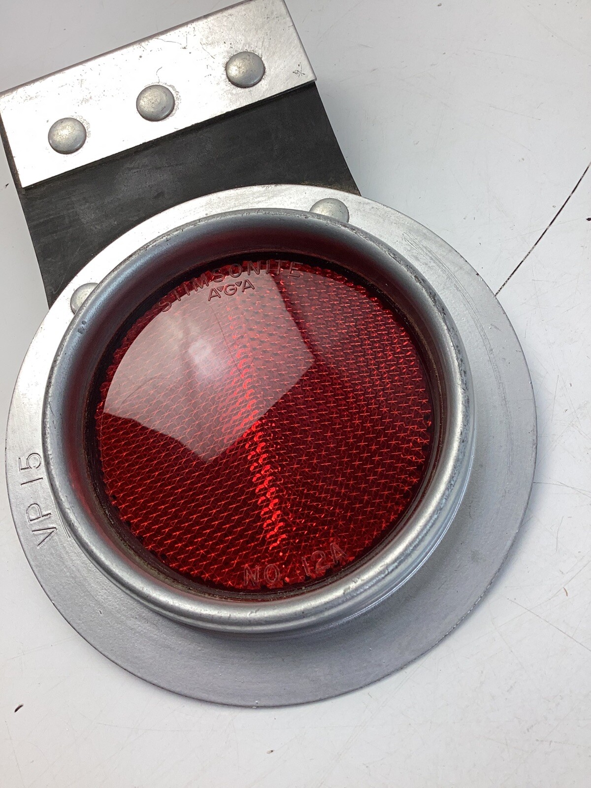 Vintage Stimsonite AGA No 12A Red Reflector 3"