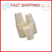 50 3oz Coated Paper Graduated Measuring Cups for Mixing Paint, Stain, Epoxy, Res