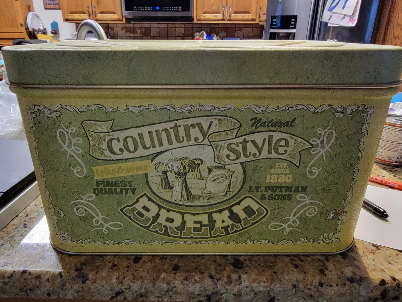 Vintage Cheinco Bread Tin, Kitchen Decor Cottagecore 13.5"Long X 10" Wide X 8"T