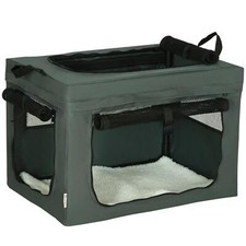 Image of PawHut 60cm Soft Side Pet Carrier w/ Cushion, for Miniature Dogs - Grey, Black
