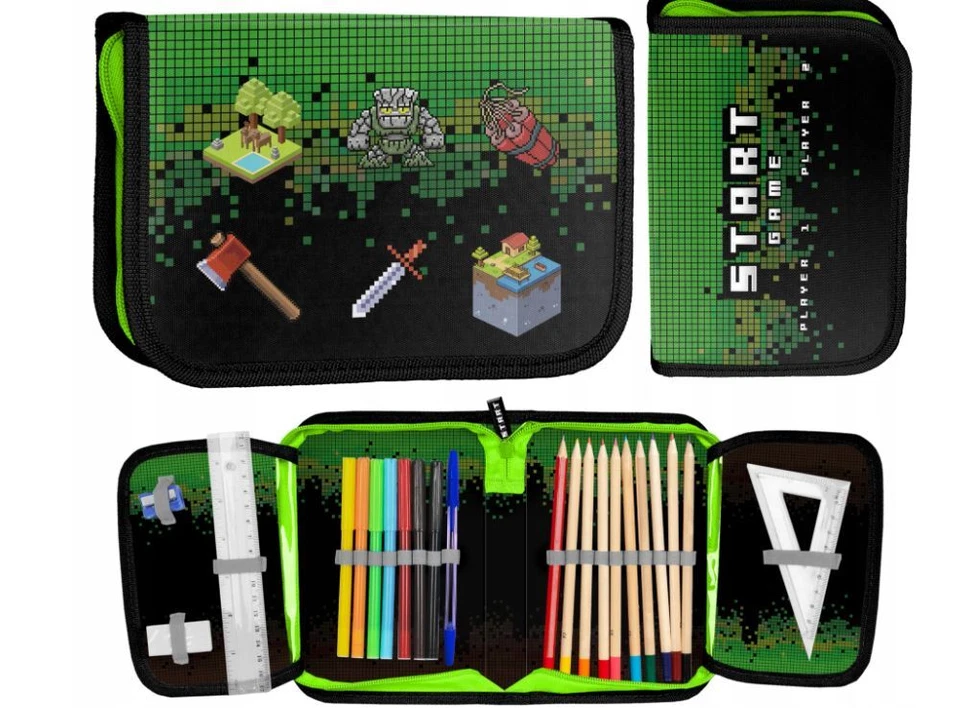 Start Play Game Federtasche 2- Fach Mäppchen Schule Federmappe NEU gefüllt